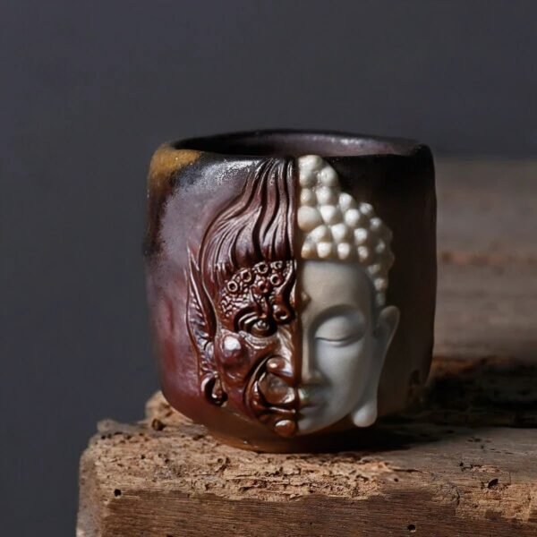 Zen Tenmoku Cup – One-of-a-Kind Handcrafted Series| Large Wood-Fired Cup